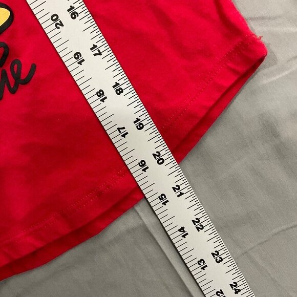 Disney Shirt Girls L 10/12 Minnie Mouse Graphic Cartoon Red Long Sleeve Tee NWOT - Picture 5 of 6